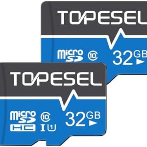 TOPESEL 32GB Micro SD Card 2 Pack Memory Cards Micro SDHC UHS-I TF Card Class 10 for Camera/Drone/Dash Cam(2 Pack U1 32GB)