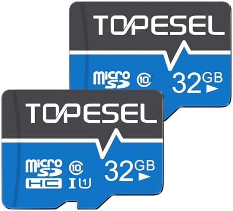 TOPESEL 32GB Micro SD Card 2 Pack Memory Cards Micro SDHC UHS-I TF Card Class 10 for Camera/Drone/Dash Cam(2 Pack U1 32GB)